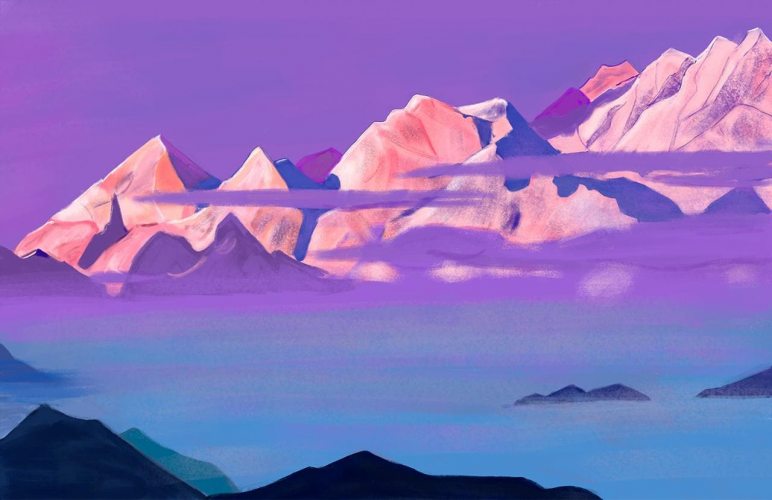 Nicholas Roerich, The Pink Mountains (1933)