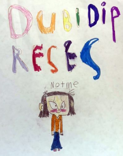 Art by Listener Lumin, age 7. Send your art to doubledip@wfmu.org and I will send you a Double Dip Recess Magnet!