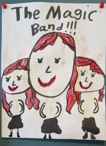 THE MAGIC BAND by Lila. Send your original art to doubledip@wfmu.org to have it featured!